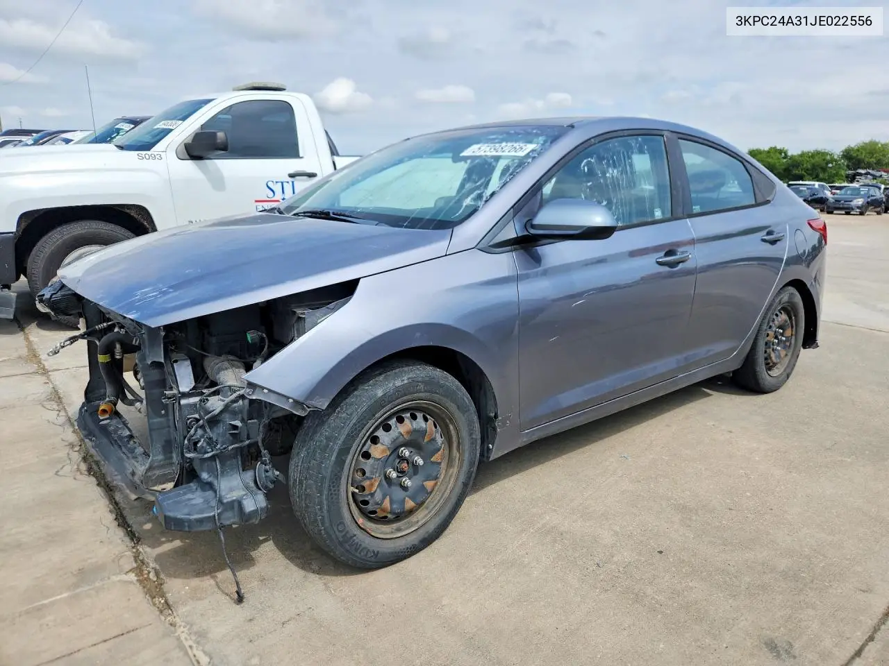 2018 Hyundai Accent Se VIN: 3KPC24A31JE022556 Lot: 57398266