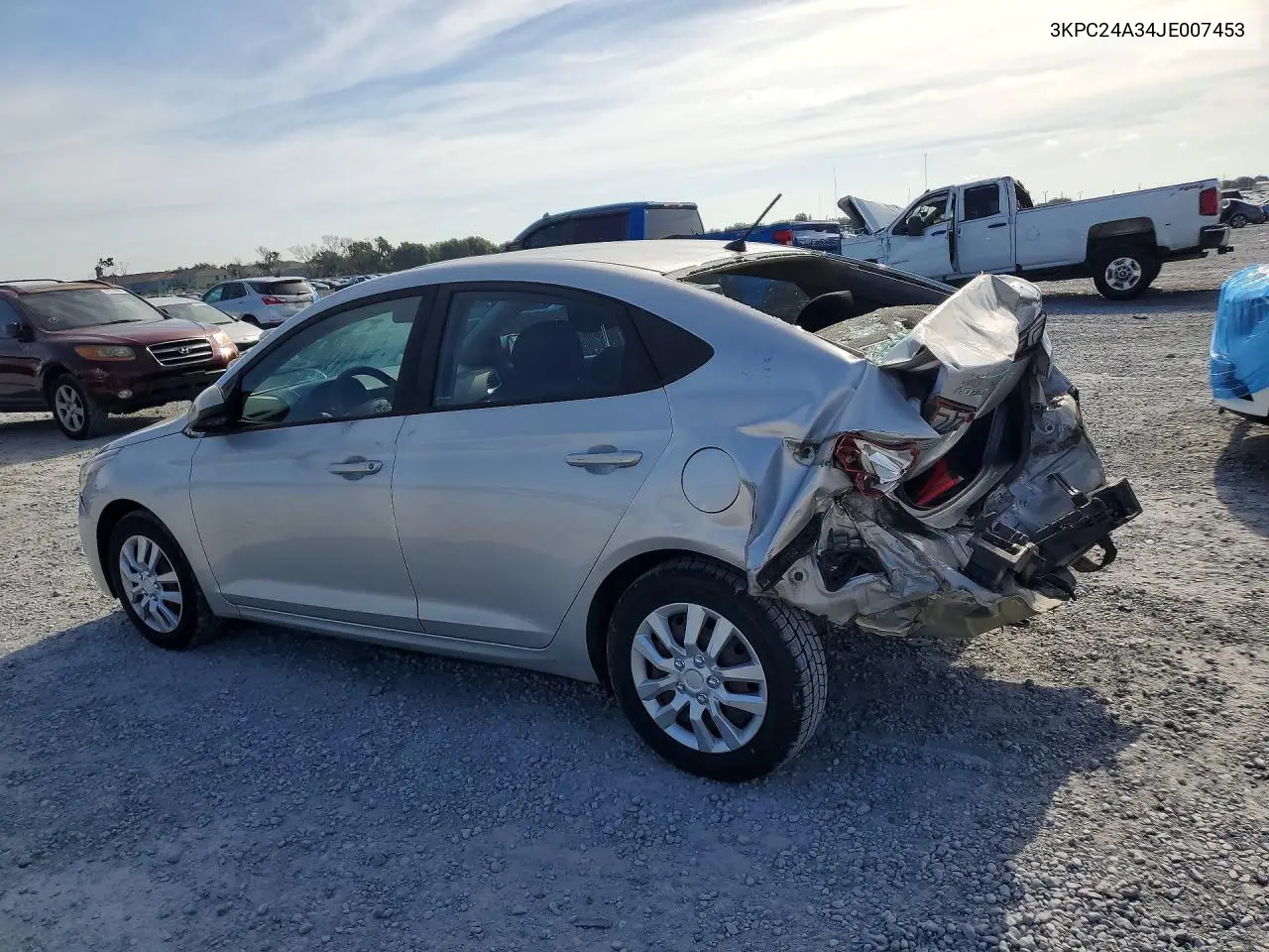2018 Hyundai Accent Se VIN: 3KPC24A34JE007453 Lot: 58013046
