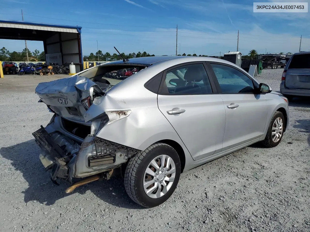 2018 Hyundai Accent Se VIN: 3KPC24A34JE007453 Lot: 58013046
