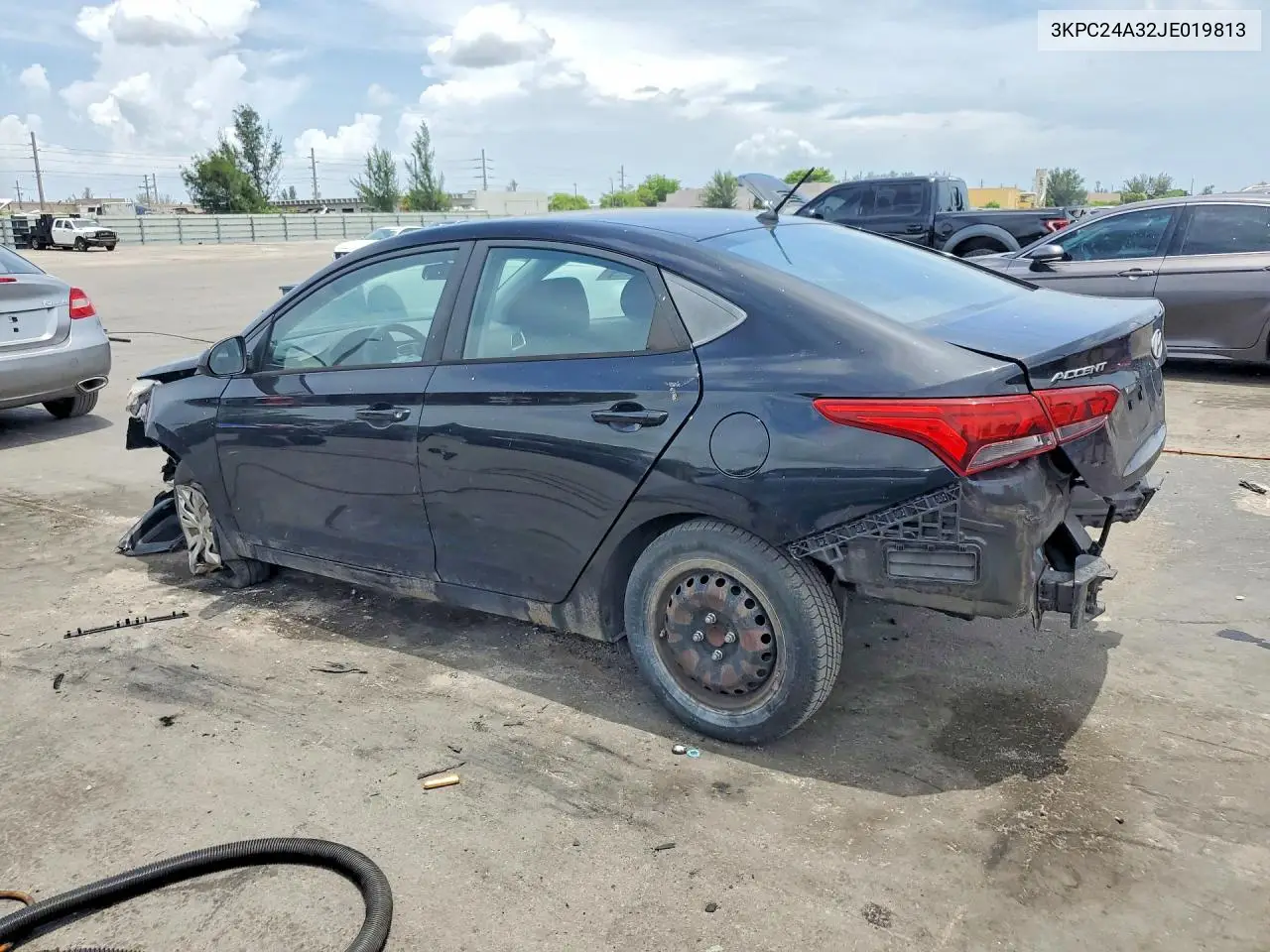2018 Hyundai Accent Se VIN: 3KPC24A32JE019813 Lot: 58174346