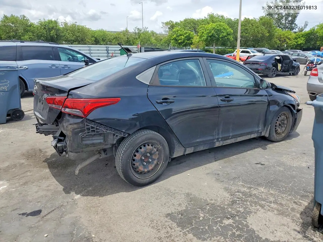 2018 Hyundai Accent Se VIN: 3KPC24A32JE019813 Lot: 58174346