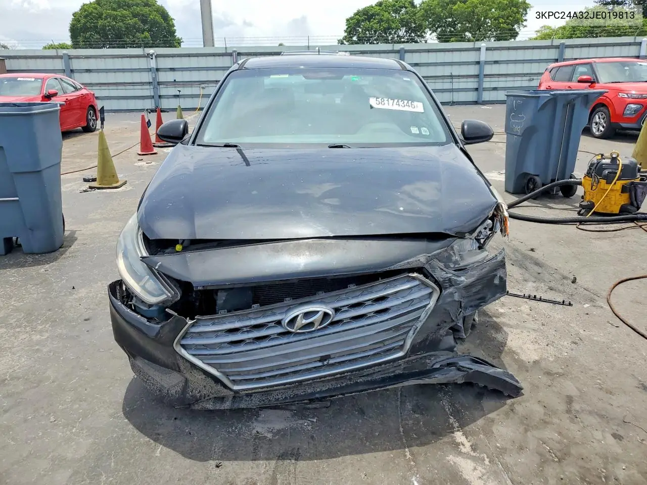 2018 Hyundai Accent Se VIN: 3KPC24A32JE019813 Lot: 58174346