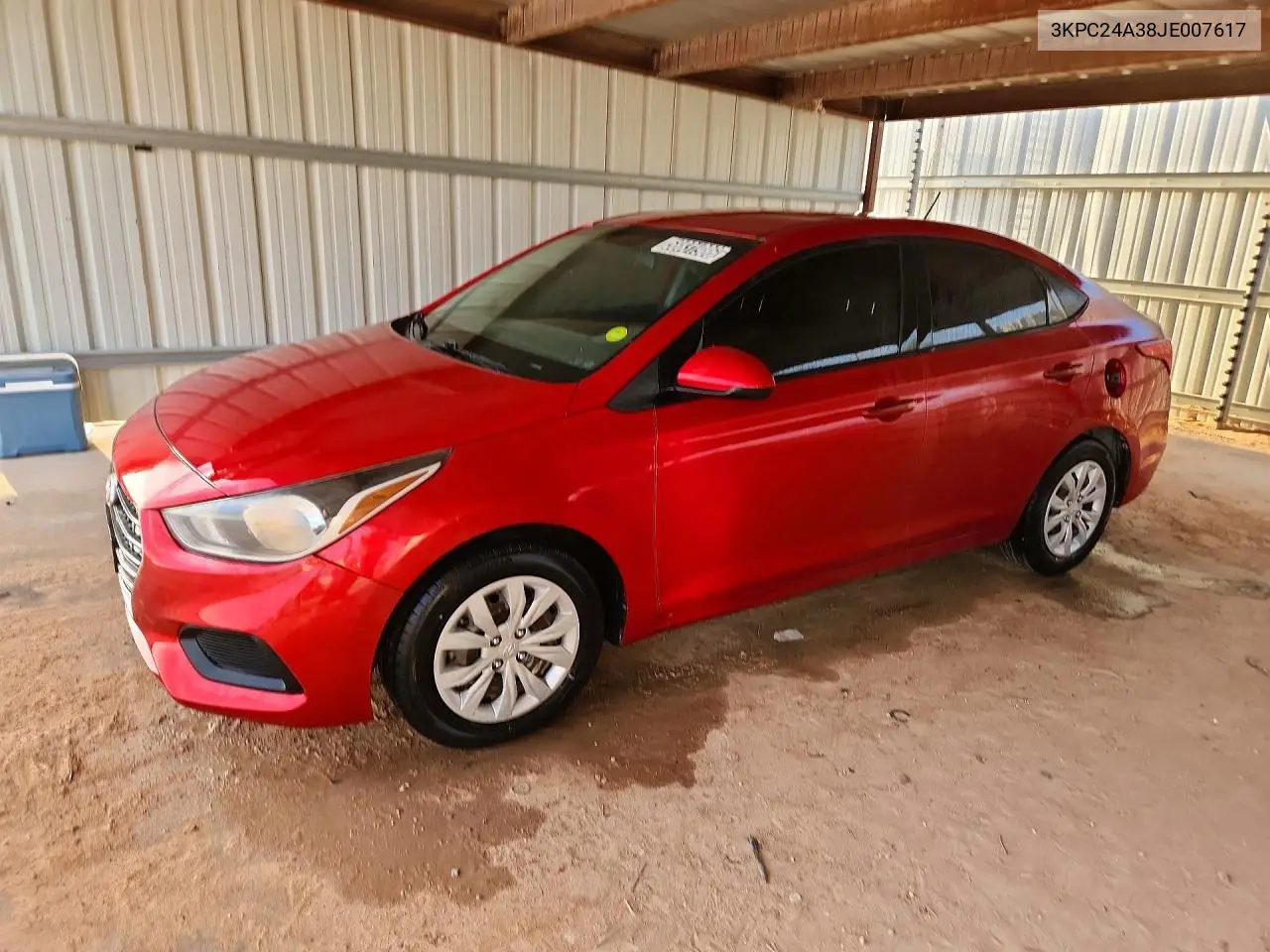2018 Hyundai Accent Se VIN: 3KPC24A38JE007617 Lot: 58831986