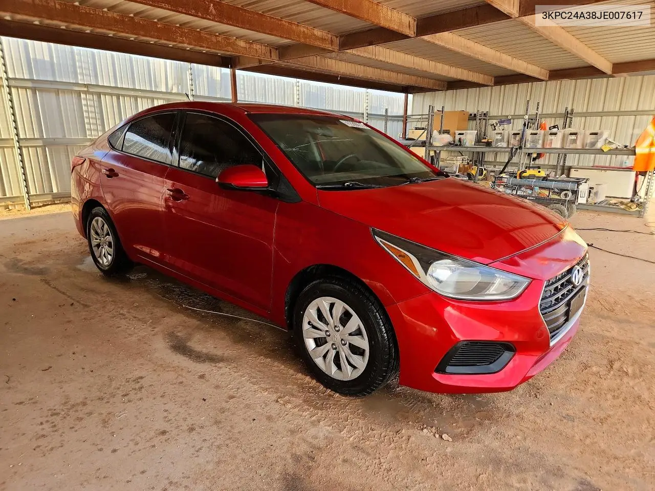 2018 Hyundai Accent Se VIN: 3KPC24A38JE007617 Lot: 58831986