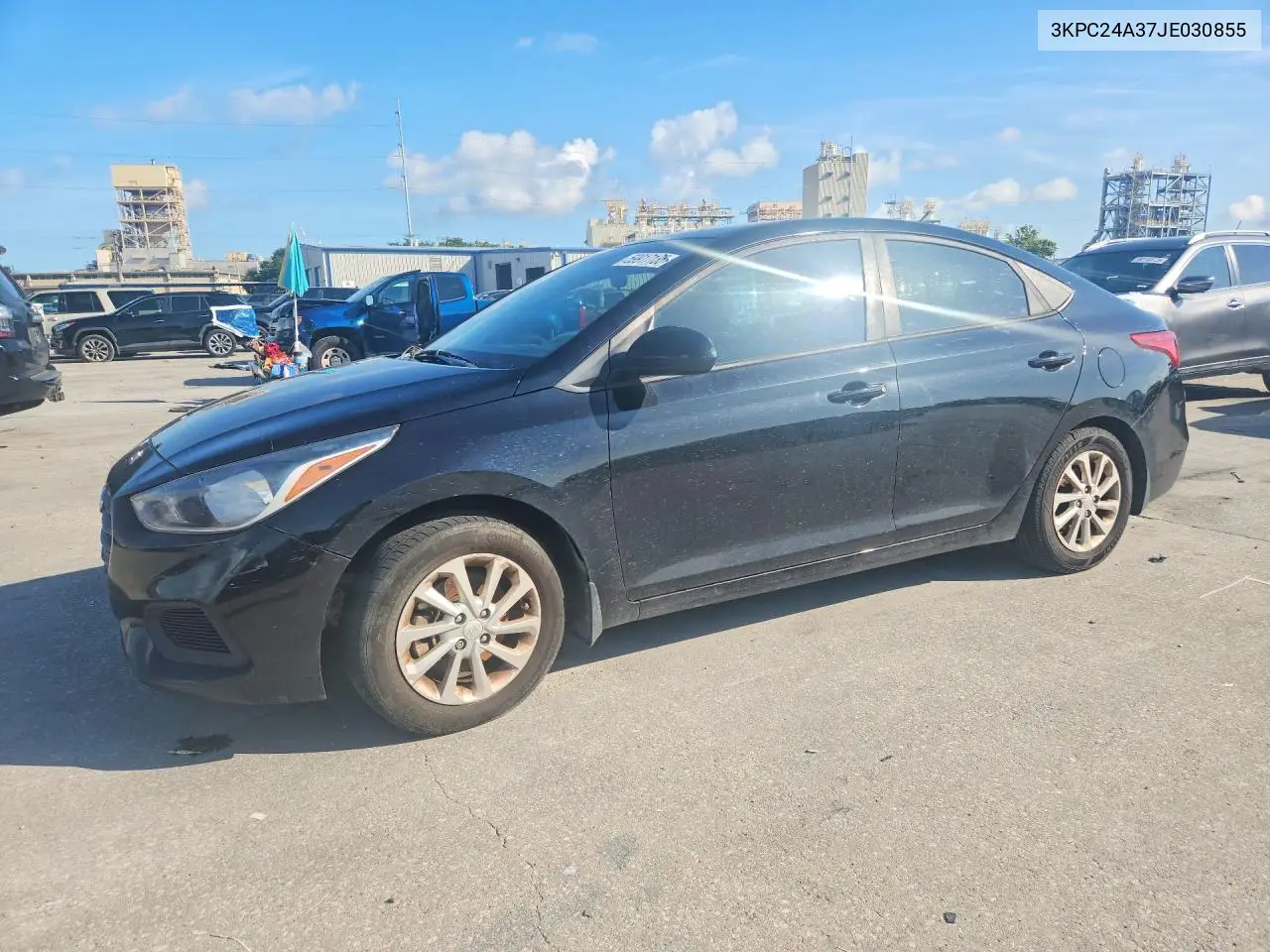 2018 Hyundai Accent Sel VIN: 3KPC24A37JE030855 Lot: 59917136