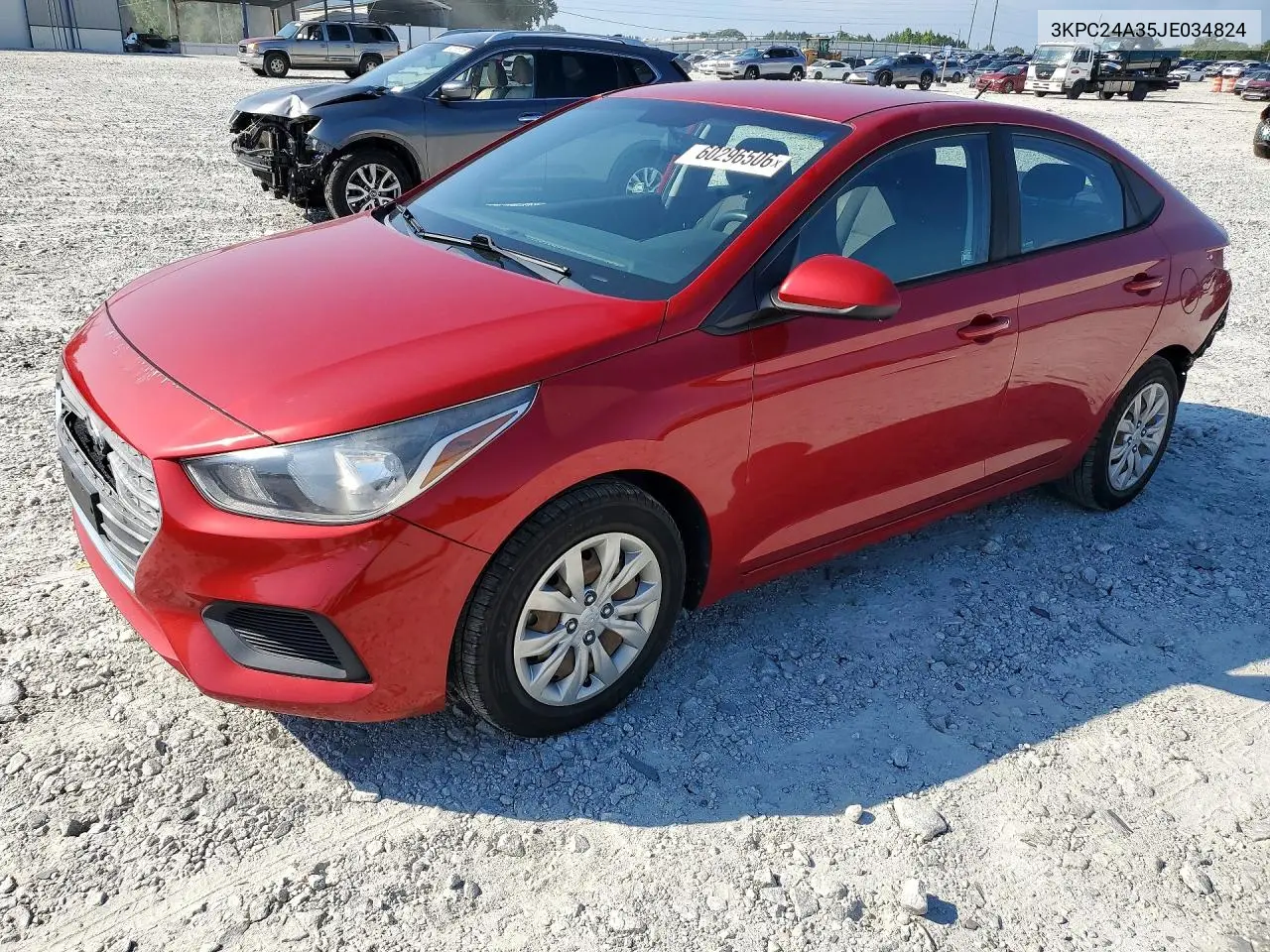 2018 Hyundai Accent Se VIN: 3KPC24A35JE034824 Lot: 60296506