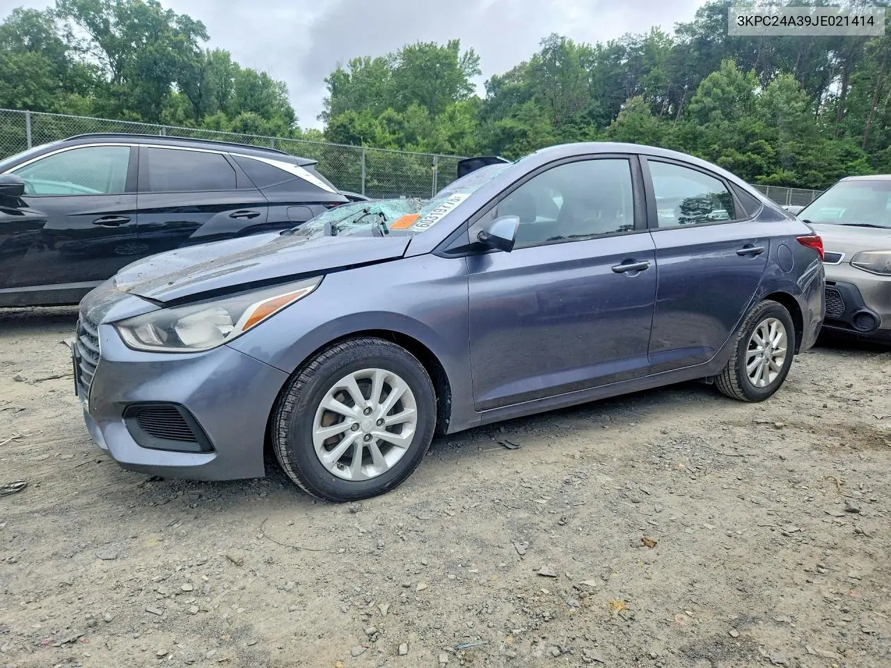 2018 Hyundai Accent Sel VIN: 3KPC24A39JE021414 Lot: 60319776