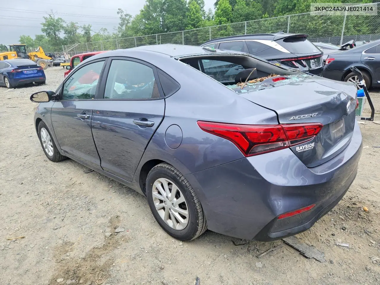 2018 Hyundai Accent Sel VIN: 3KPC24A39JE021414 Lot: 60319776