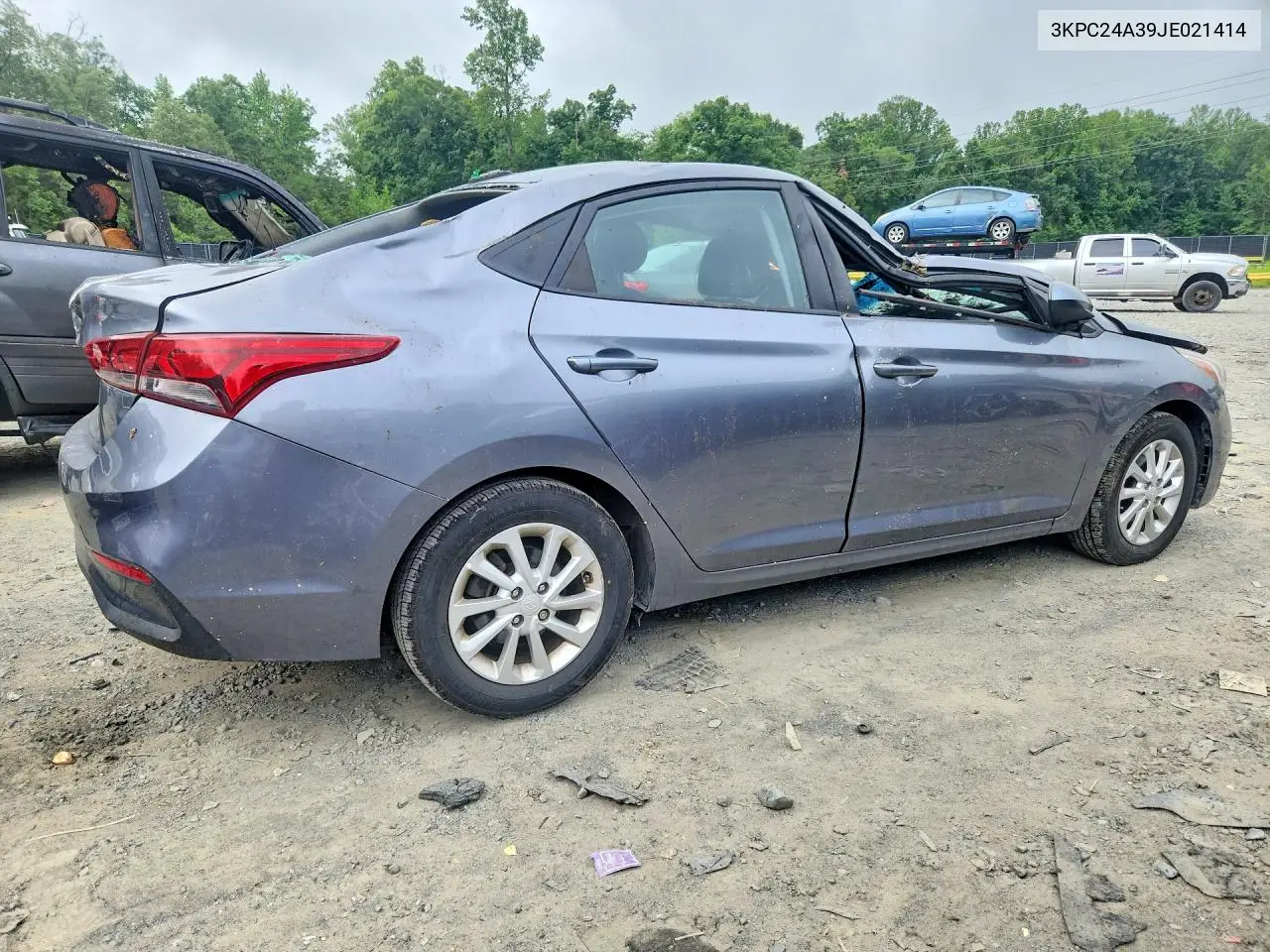 2018 Hyundai Accent Sel VIN: 3KPC24A39JE021414 Lot: 60319776
