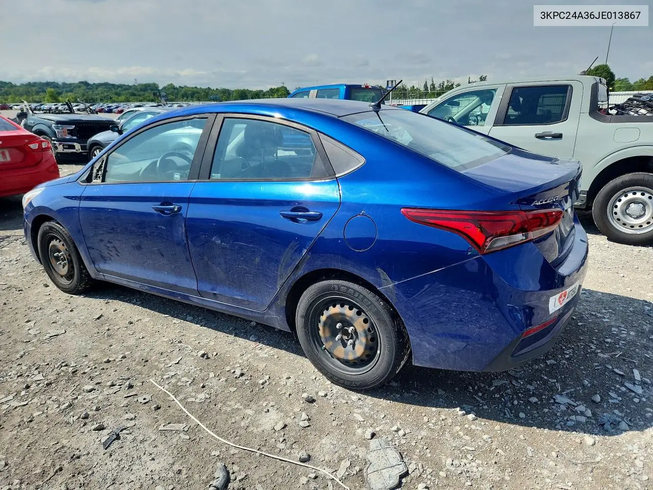 2018 Hyundai Accent Se VIN: 3KPC24A36JE013867 Lot: 60582376
