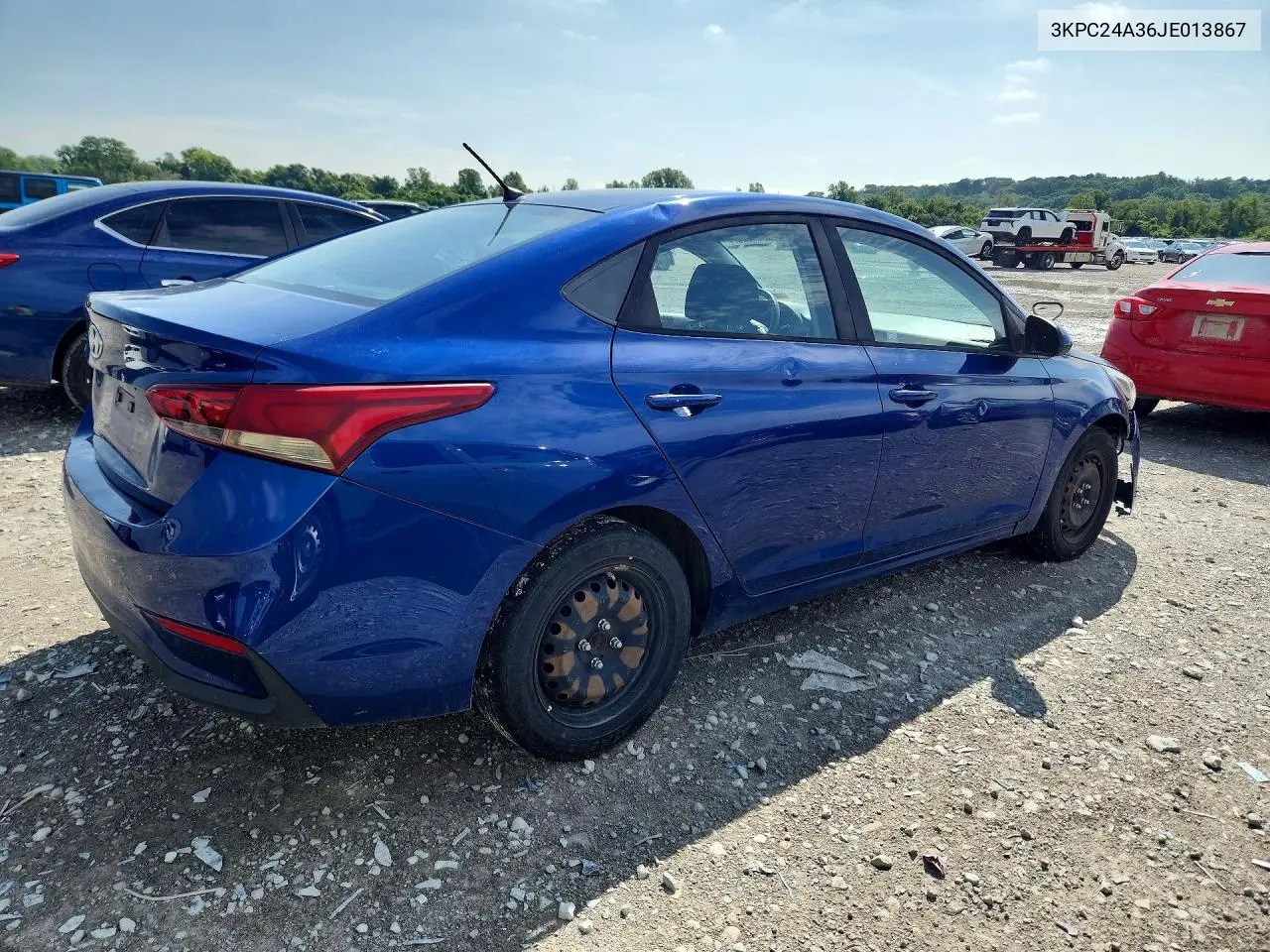 2018 Hyundai Accent Se VIN: 3KPC24A36JE013867 Lot: 60582376