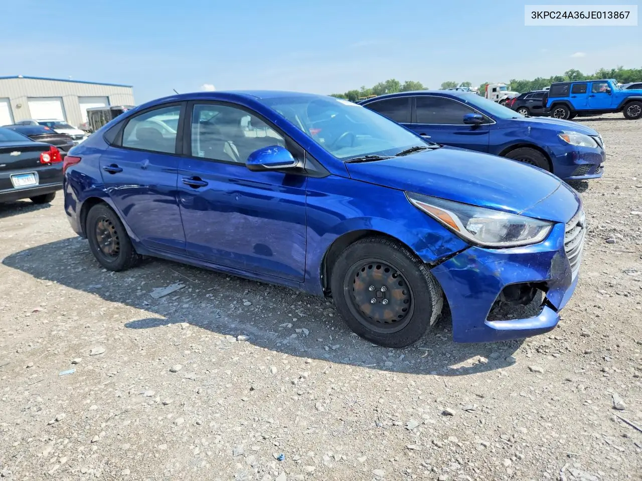 2018 Hyundai Accent Se VIN: 3KPC24A36JE013867 Lot: 60582376