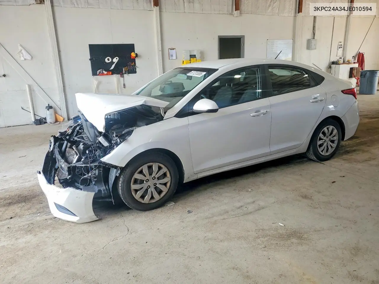 2018 Hyundai Accent Se VIN: 3KPC24A34JE010594 Lot: 61731006