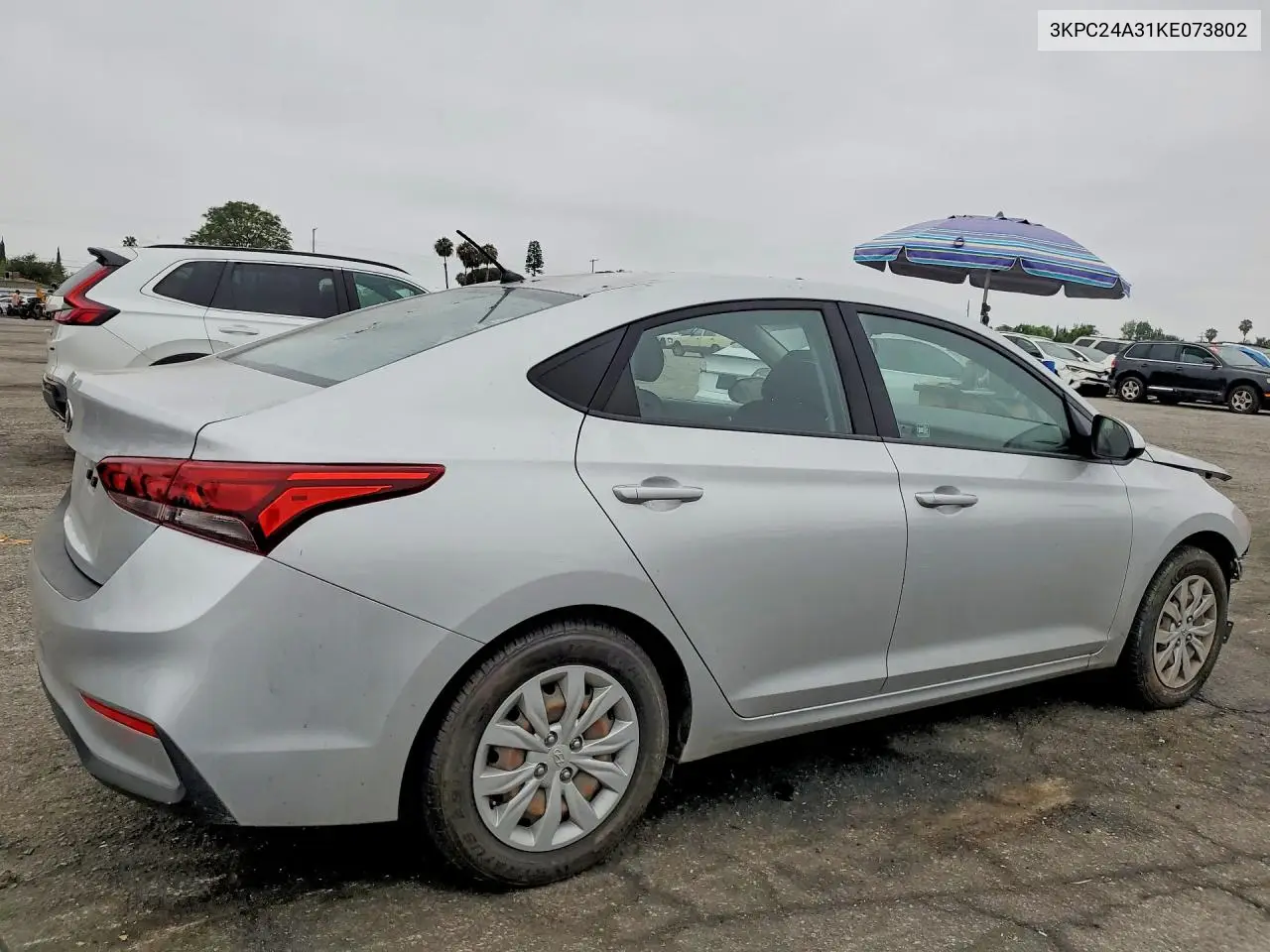 2019 Hyundai Accent Se VIN: 3KPC24A31KE073802 Lot: 58230386