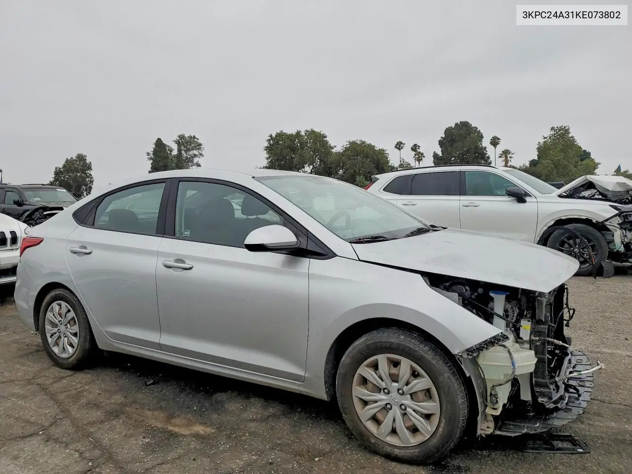 2019 Hyundai Accent Se VIN: 3KPC24A31KE073802 Lot: 58230386