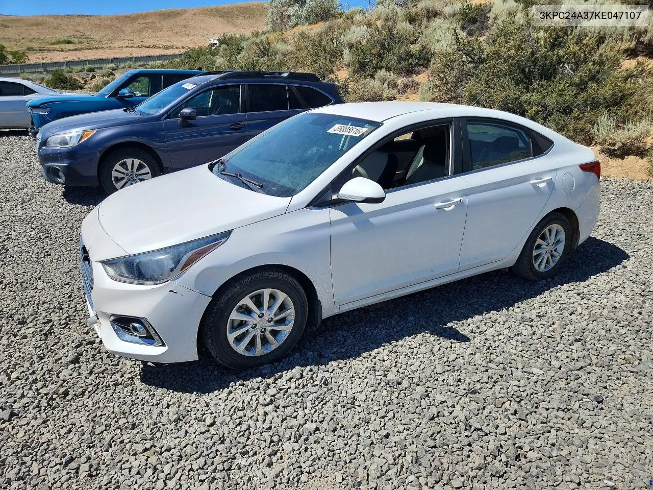 2019 Hyundai Accent Sel VIN: 3KPC24A37KE047107 Lot: 59008616