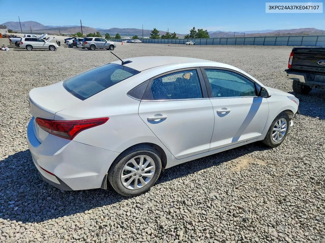 2019 Hyundai Accent Sel VIN: 3KPC24A37KE047107 Lot: 59008616