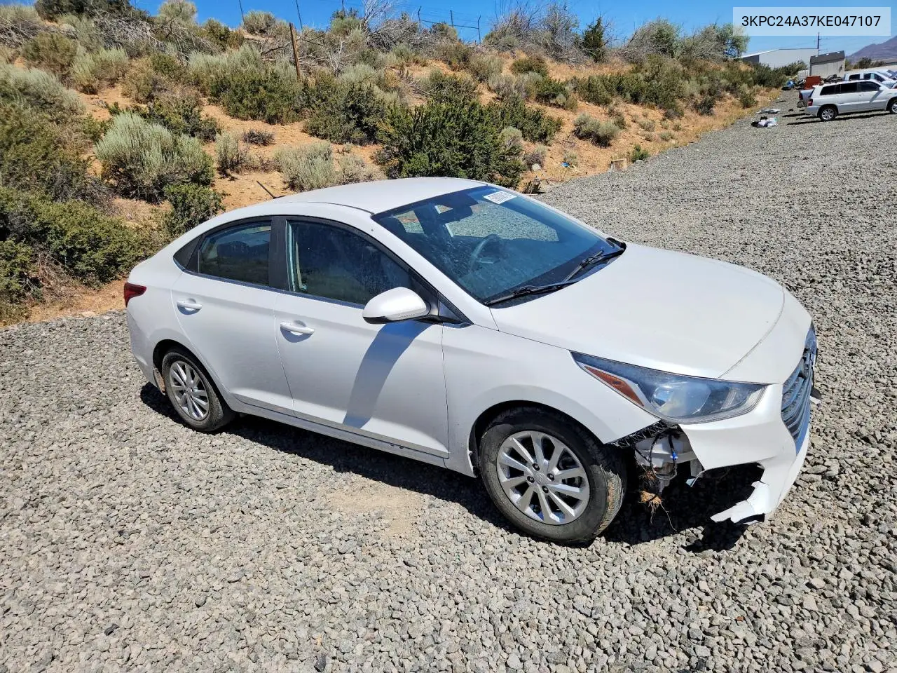 2019 Hyundai Accent Sel VIN: 3KPC24A37KE047107 Lot: 59008616