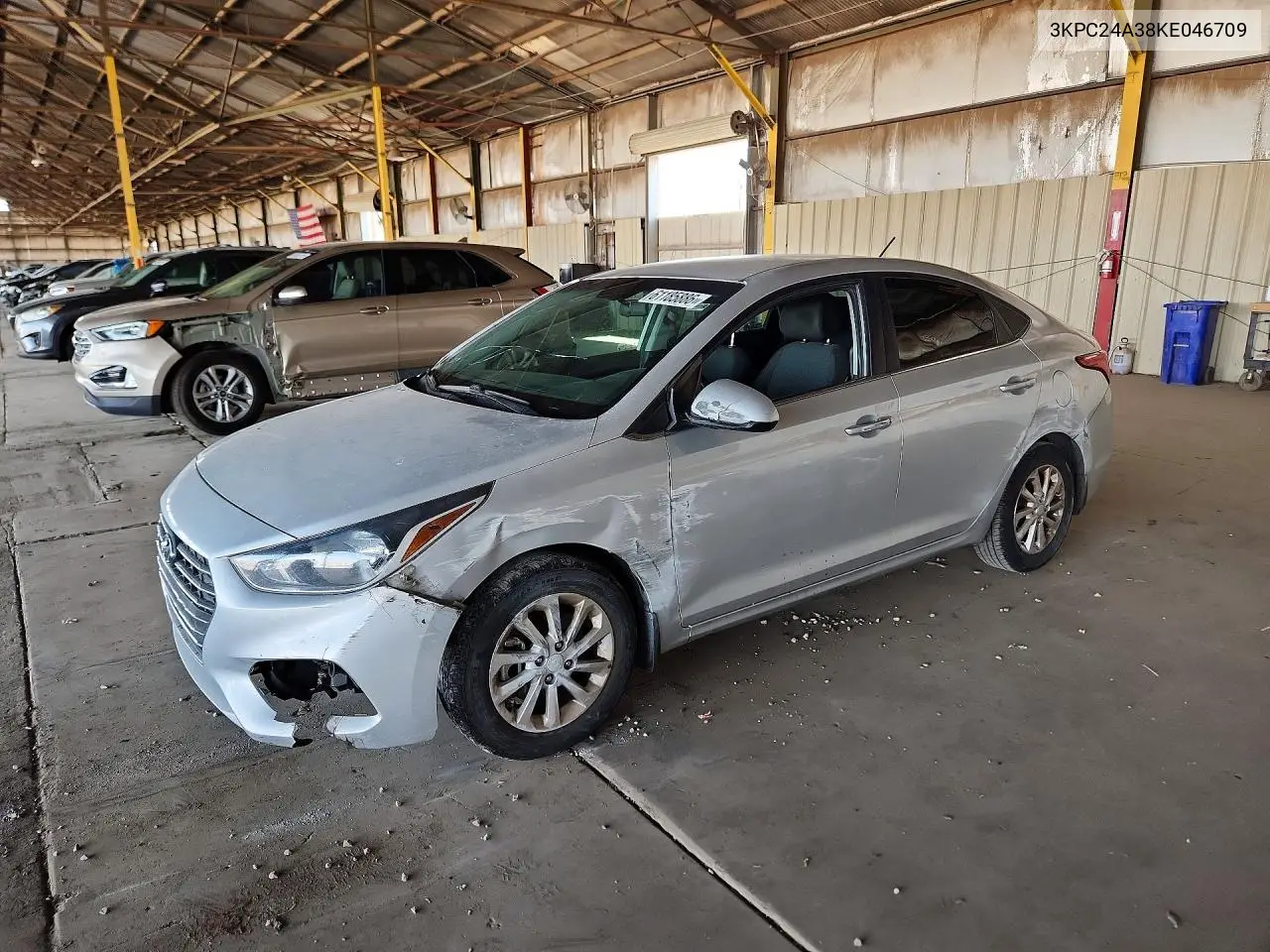 2019 Hyundai Accent Sel VIN: 3KPC24A38KE046709 Lot: 61185886