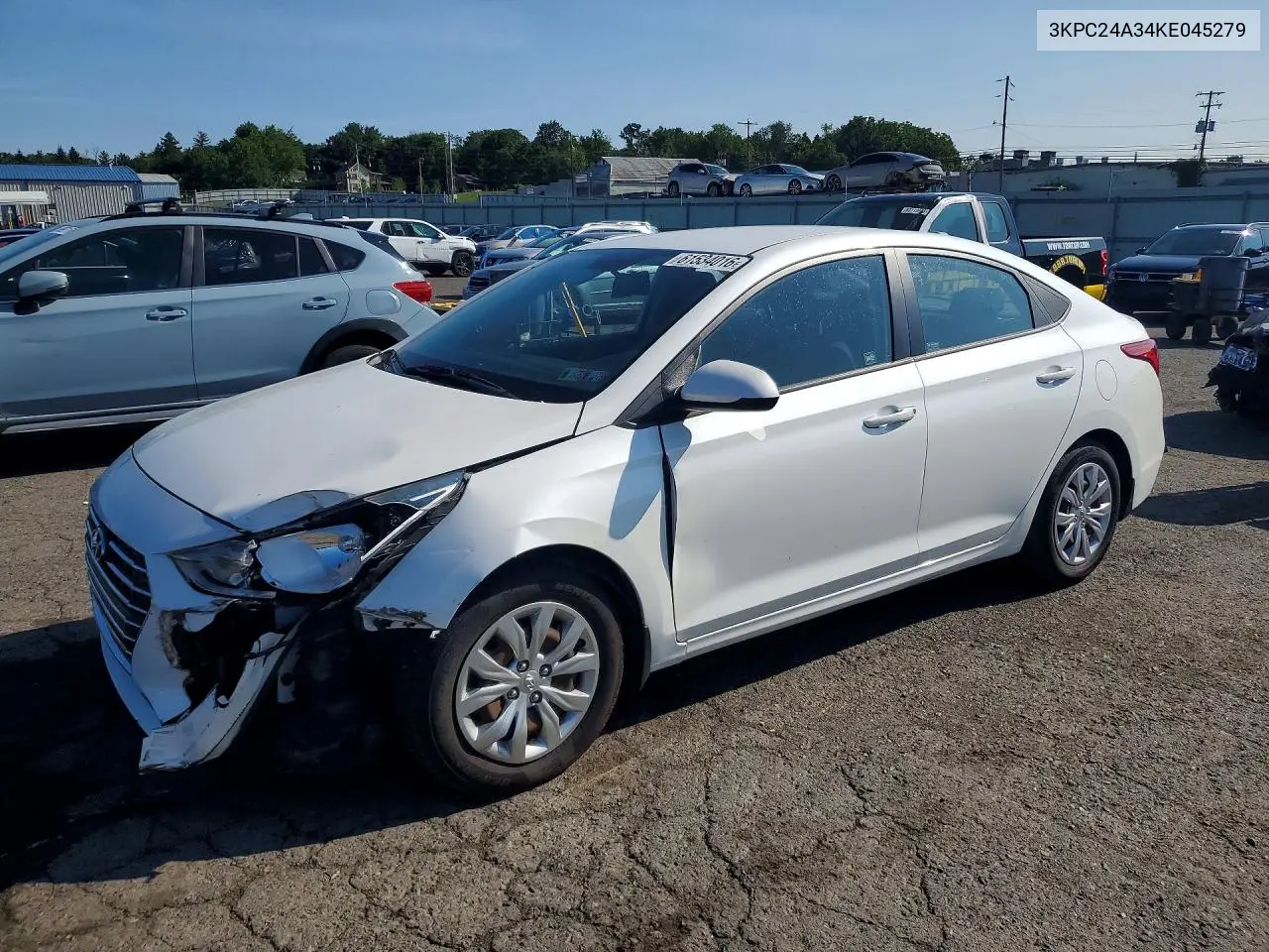 2019 Hyundai Accent Se VIN: 3KPC24A34KE045279 Lot: 61534016