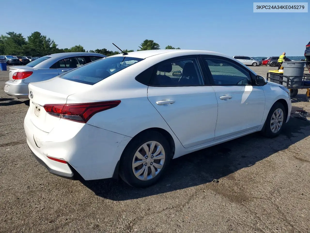 2019 Hyundai Accent Se VIN: 3KPC24A34KE045279 Lot: 61534016