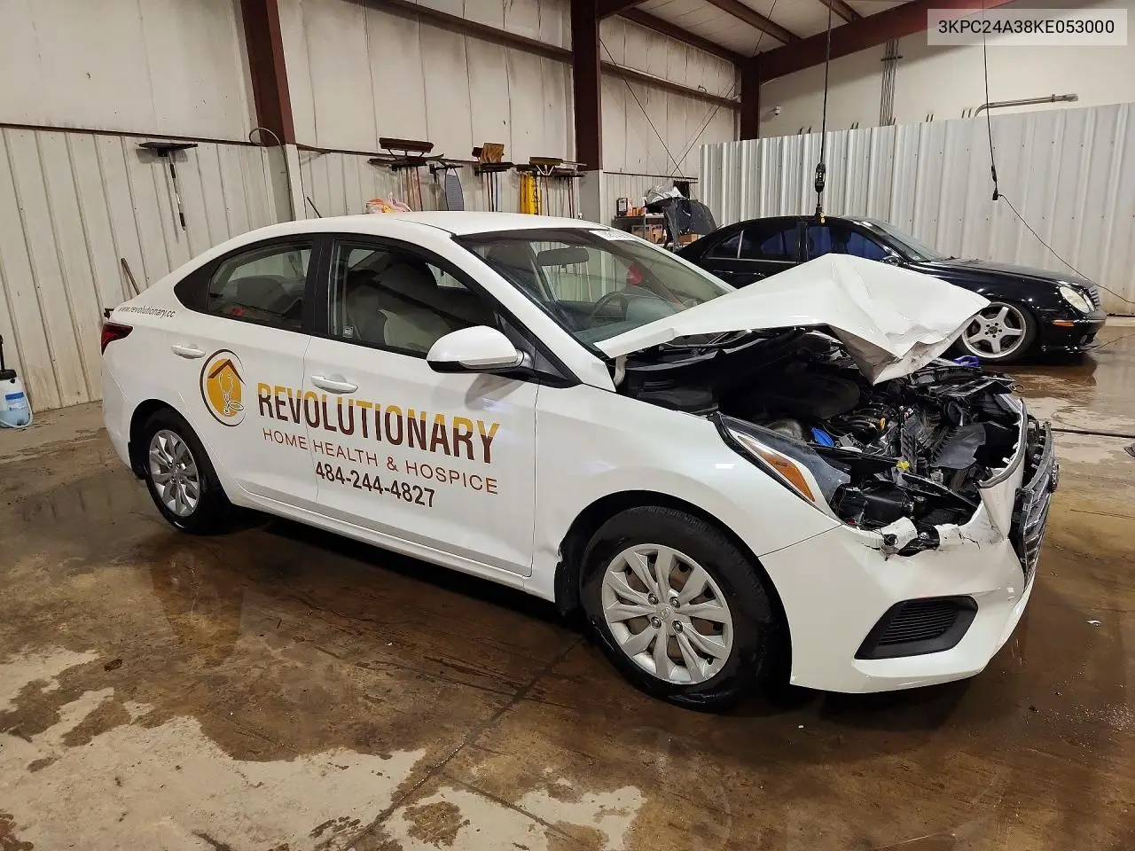 2019 Hyundai Accent Se VIN: 3KPC24A38KE053000 Lot: 74514085