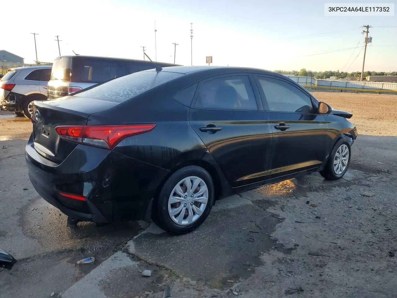 2020 Hyundai Accent Se VIN: 3KPC24A64LE117352 Lot: 55738486