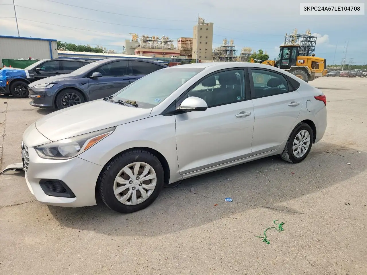 2020 Hyundai Accent Se VIN: 3KPC24A67LE104708 Lot: 60357386