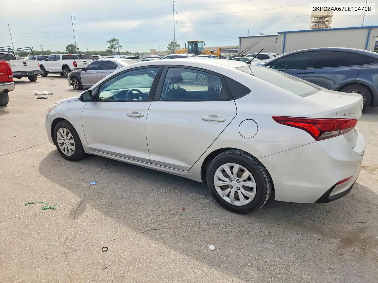 2020 Hyundai Accent Se VIN: 3KPC24A67LE104708 Lot: 60357386