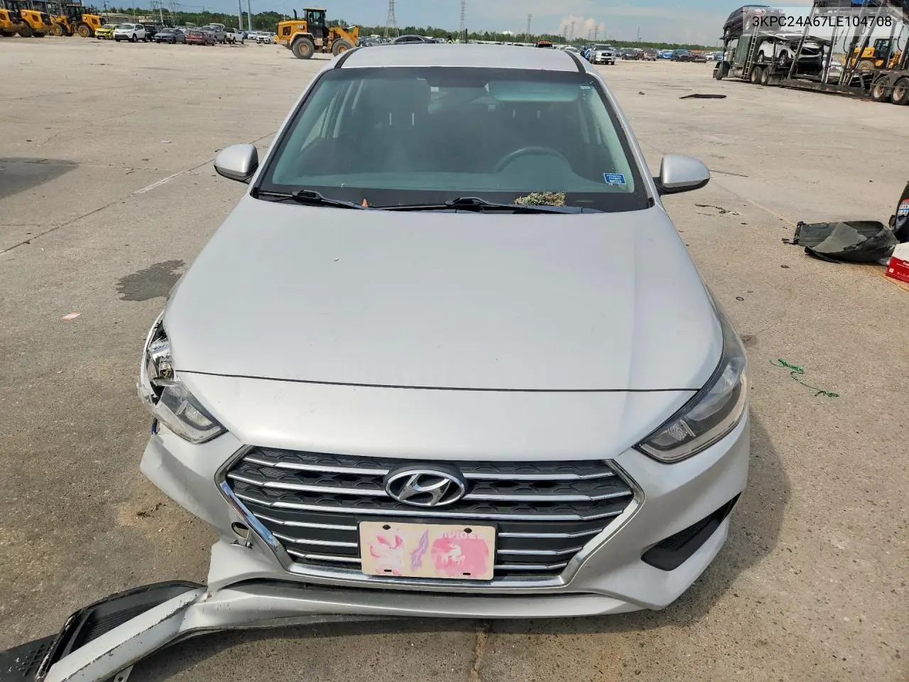 2020 Hyundai Accent Se VIN: 3KPC24A67LE104708 Lot: 60357386