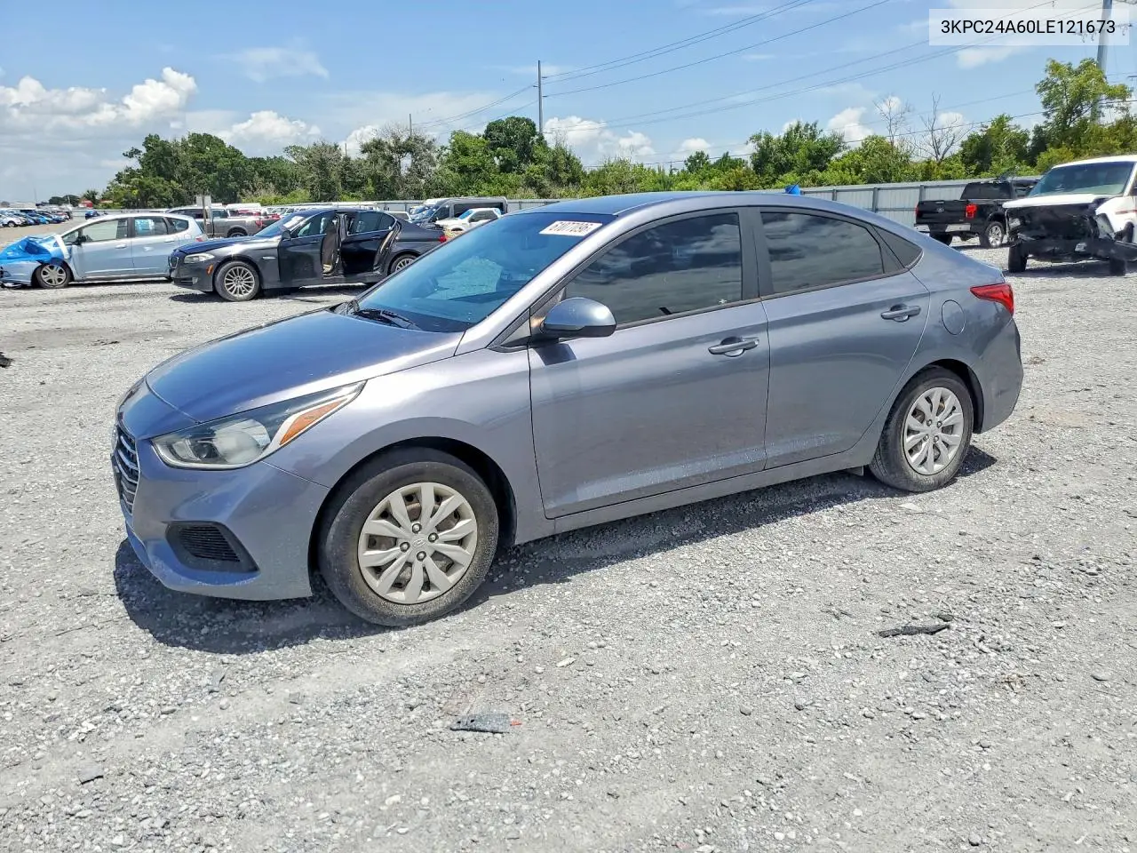 2020 Hyundai Accent Se VIN: 3KPC24A60LE121673 Lot: 61077096