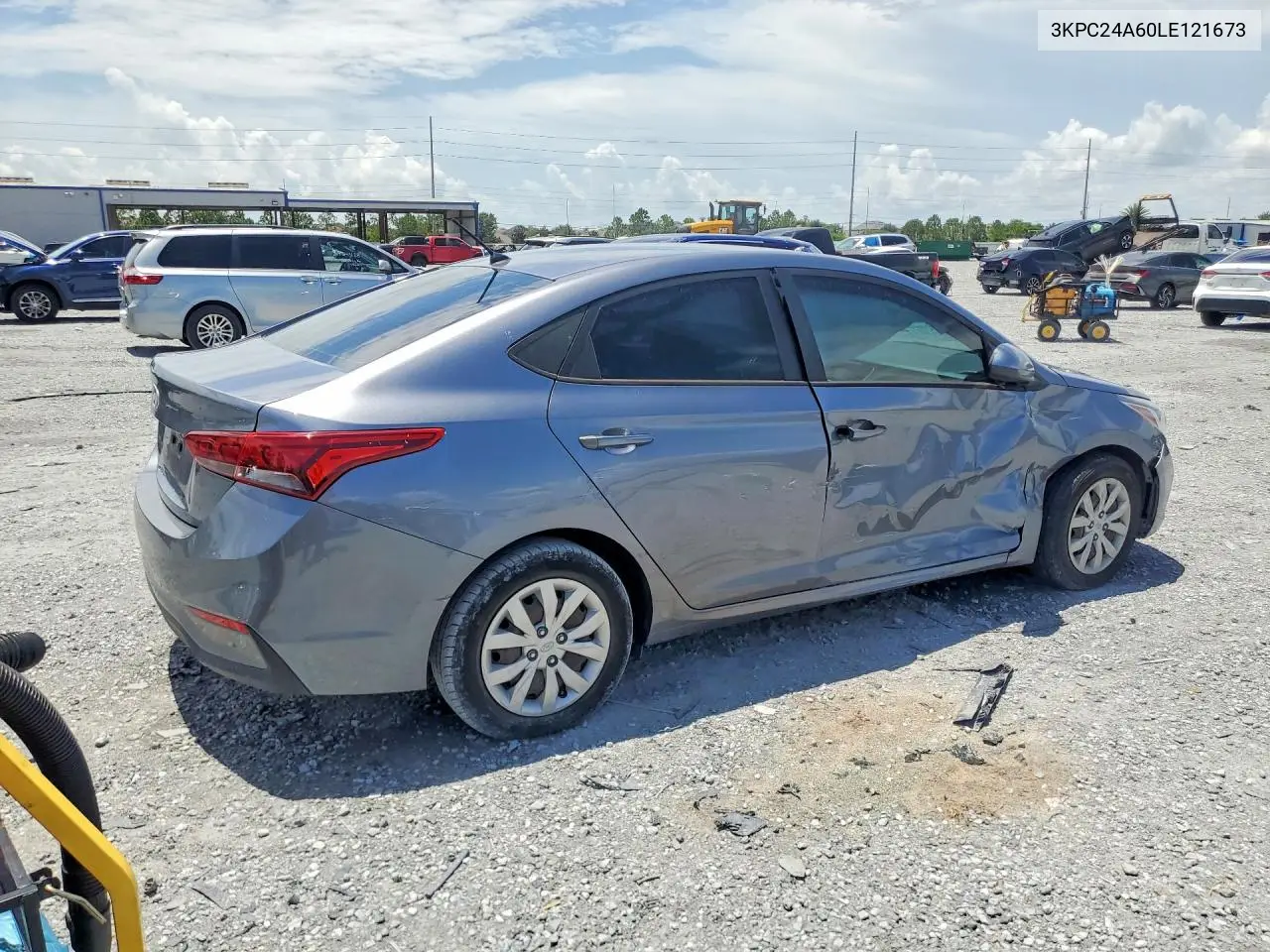 2020 Hyundai Accent Se VIN: 3KPC24A60LE121673 Lot: 61077096
