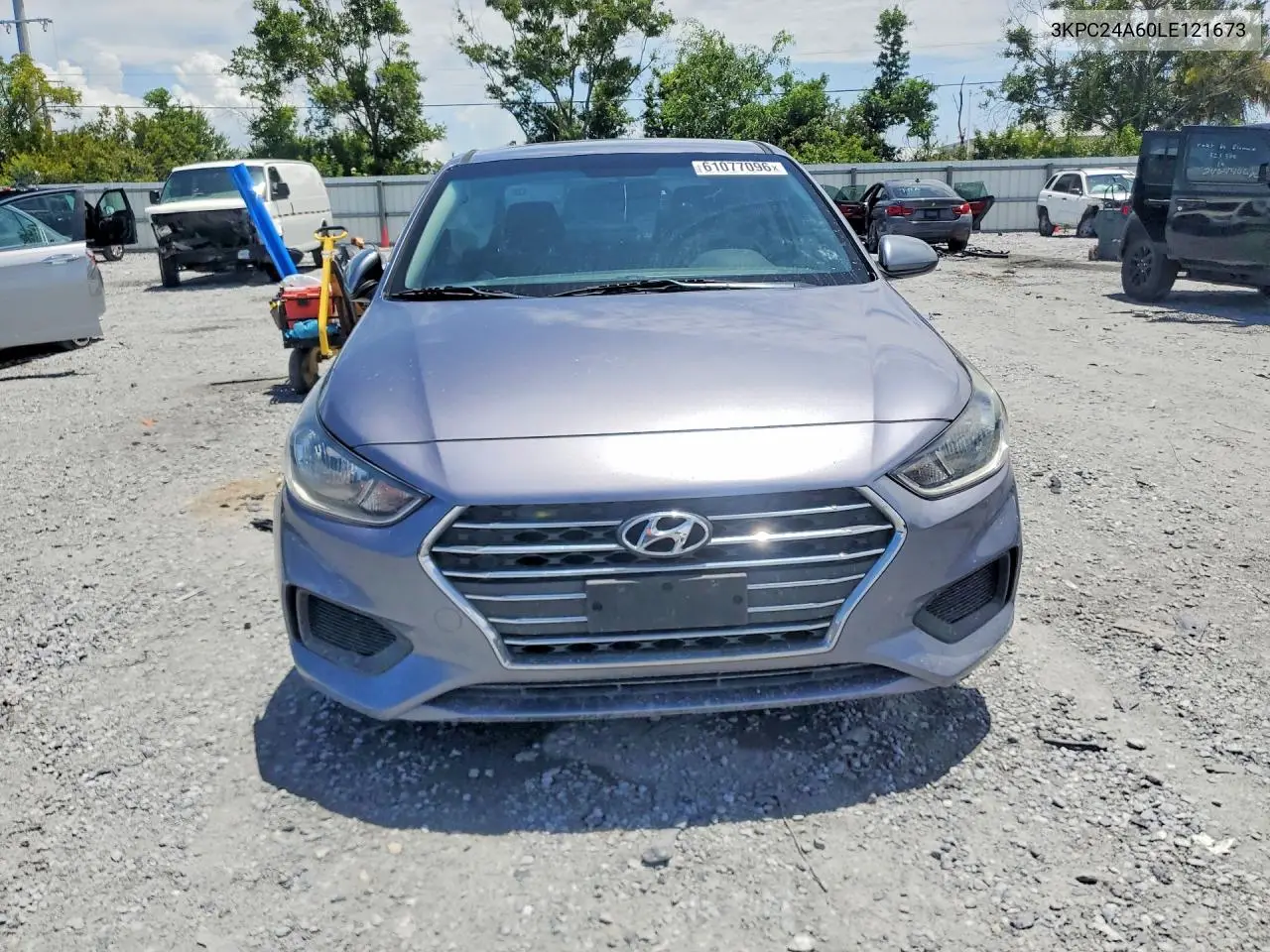 2020 Hyundai Accent Se VIN: 3KPC24A60LE121673 Lot: 61077096