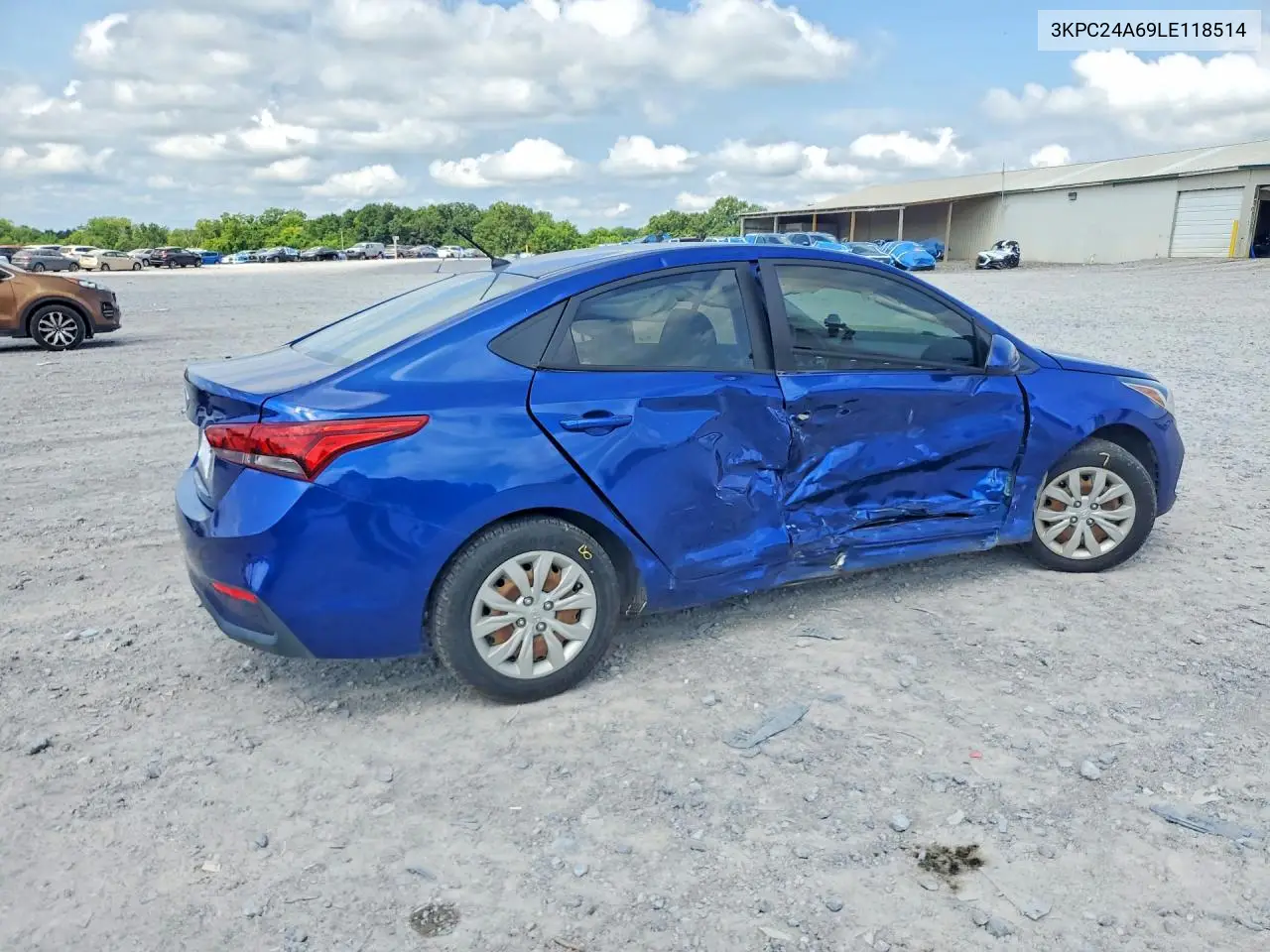 2020 Hyundai Accent VIN: 3KPC24A69LE118514 Lot: 61543036