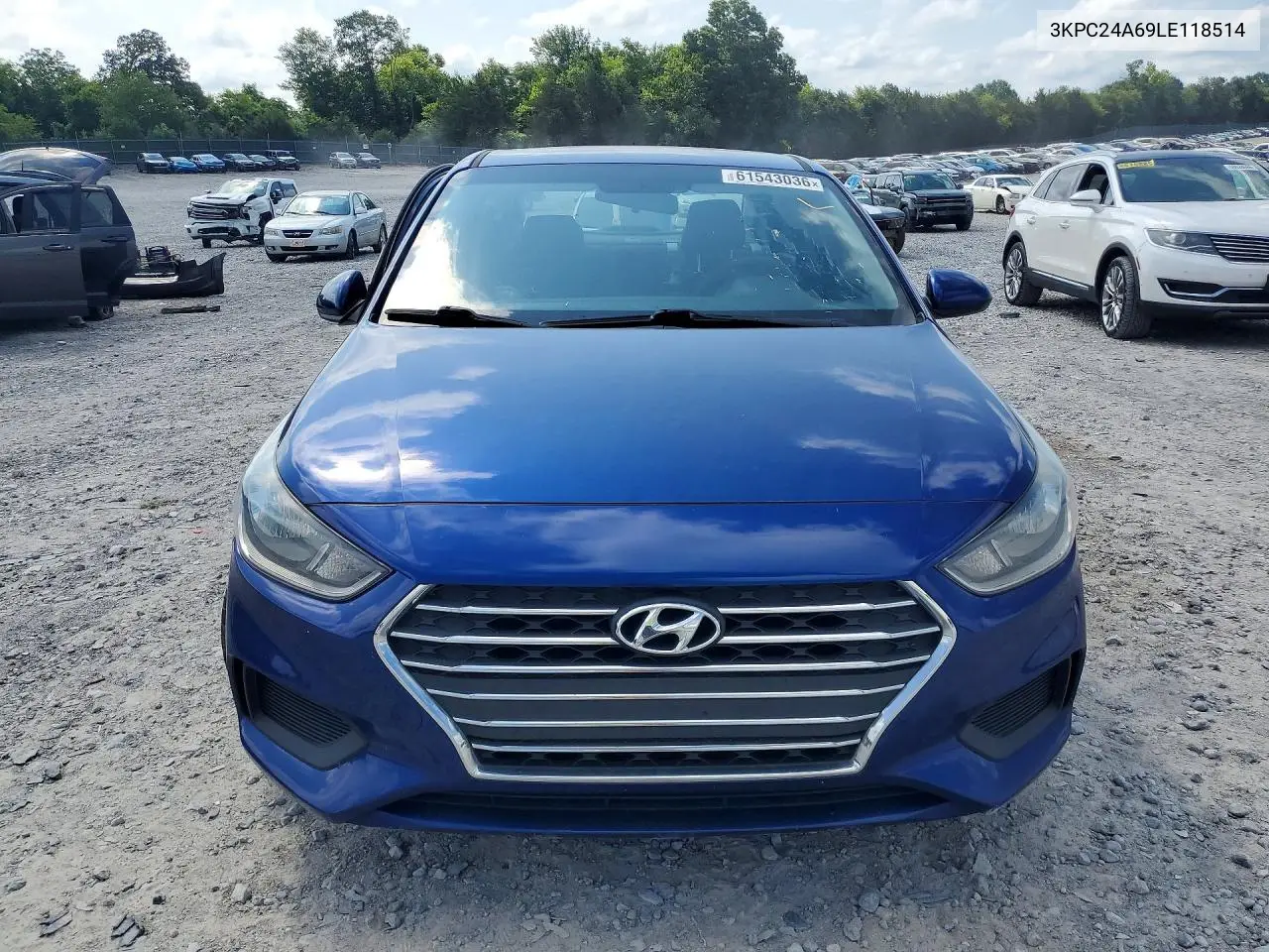2020 Hyundai Accent VIN: 3KPC24A69LE118514 Lot: 61543036