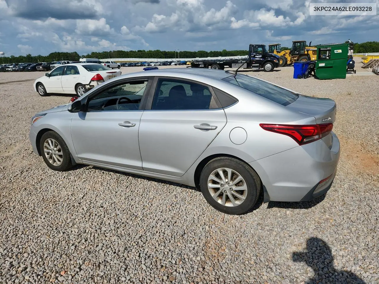 2020 Hyundai Accent Sel VIN: 3KPC24A62LE093228 Lot: 61944186