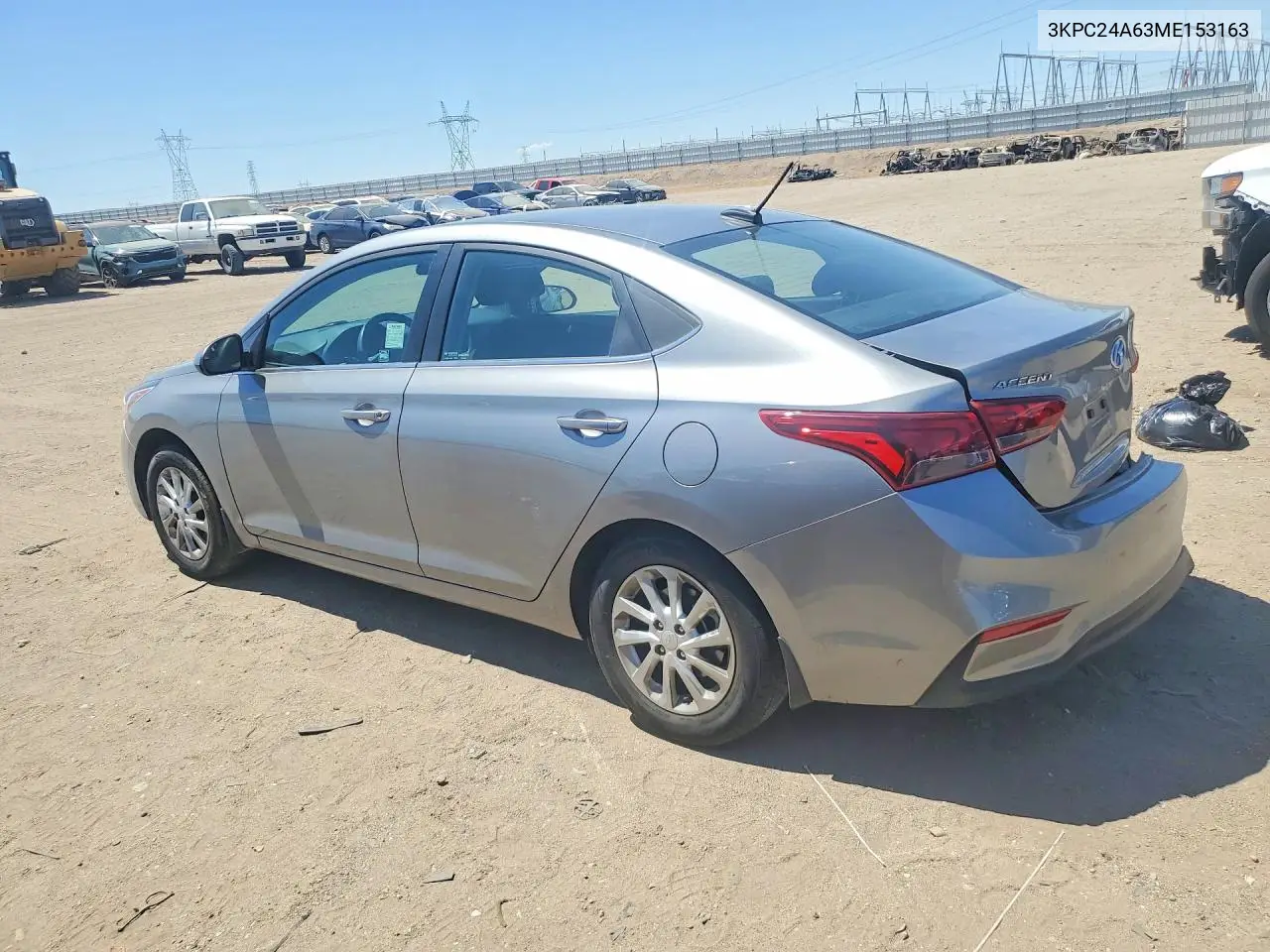 2021 Hyundai Accent Sel VIN: 3KPC24A63ME153163 Lot: 57596866