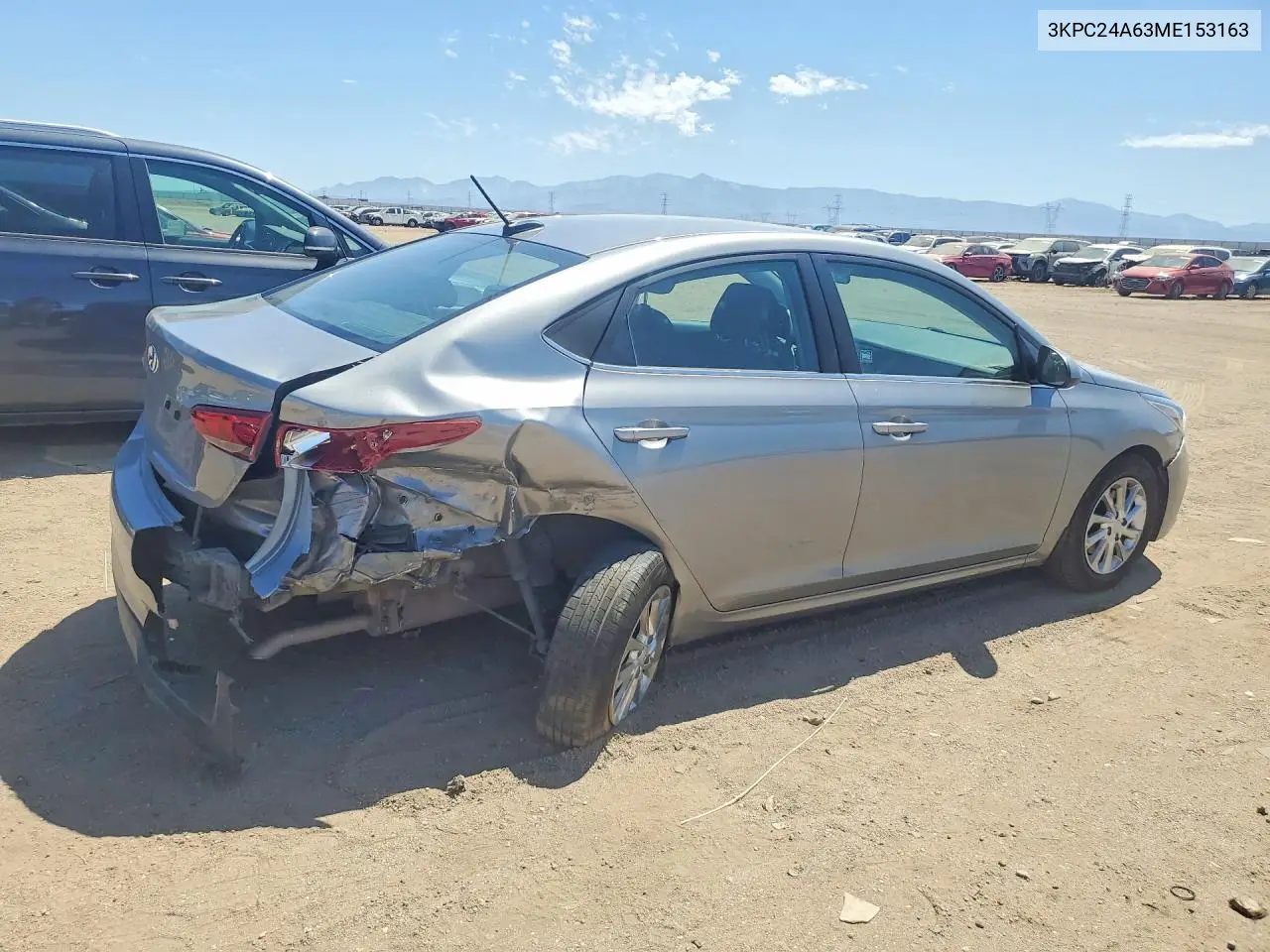 2021 Hyundai Accent Sel VIN: 3KPC24A63ME153163 Lot: 57596866