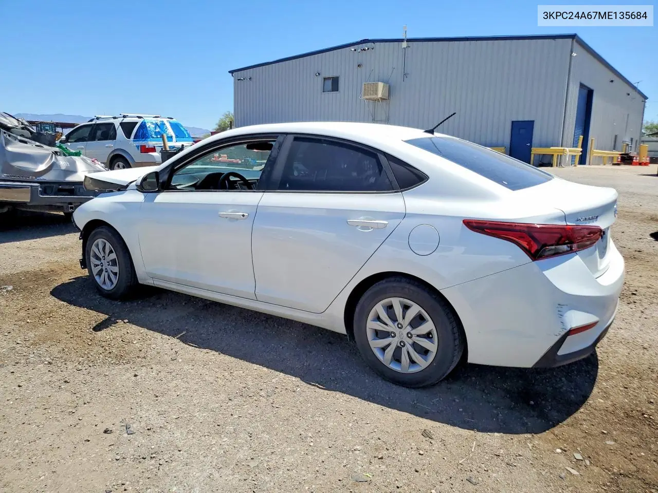 2021 Hyundai Accent Se VIN: 3KPC24A67ME135684 Lot: 57946966