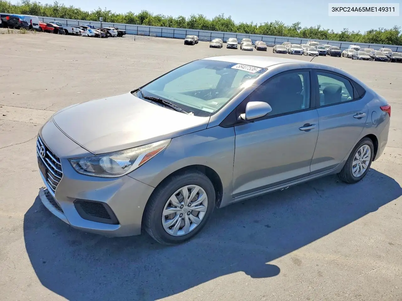 2021 Hyundai Accent Se VIN: 3KPC24A65ME149311 Lot: 58407536