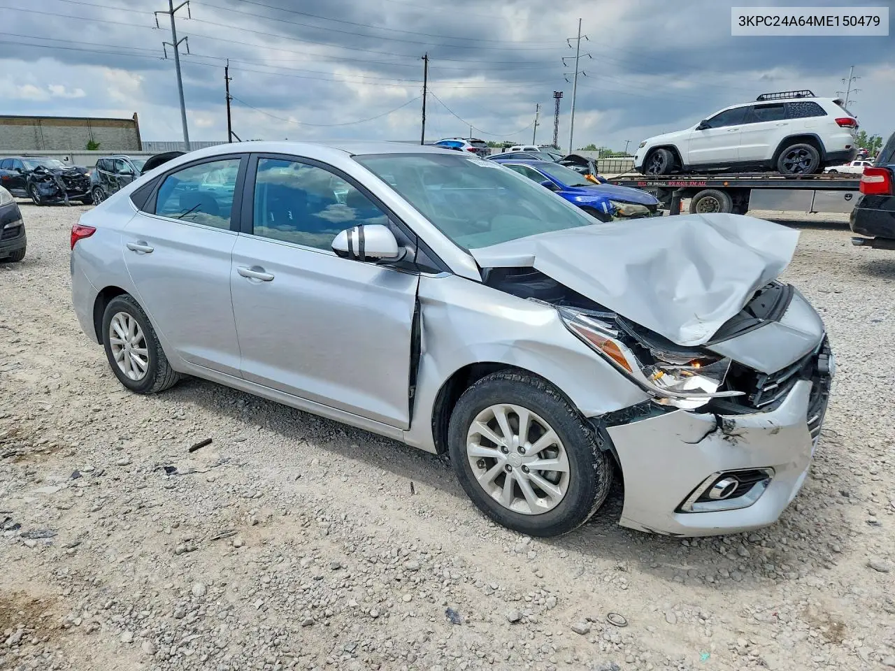 2021 Hyundai Accent Sel VIN: 3KPC24A64ME150479 Lot: 60604296