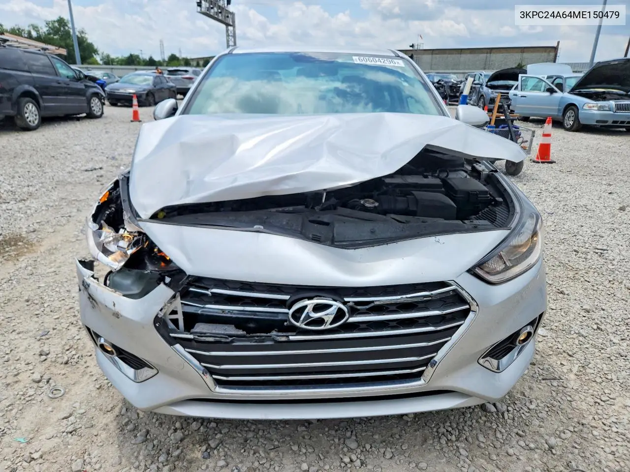 2021 Hyundai Accent Sel VIN: 3KPC24A64ME150479 Lot: 60604296