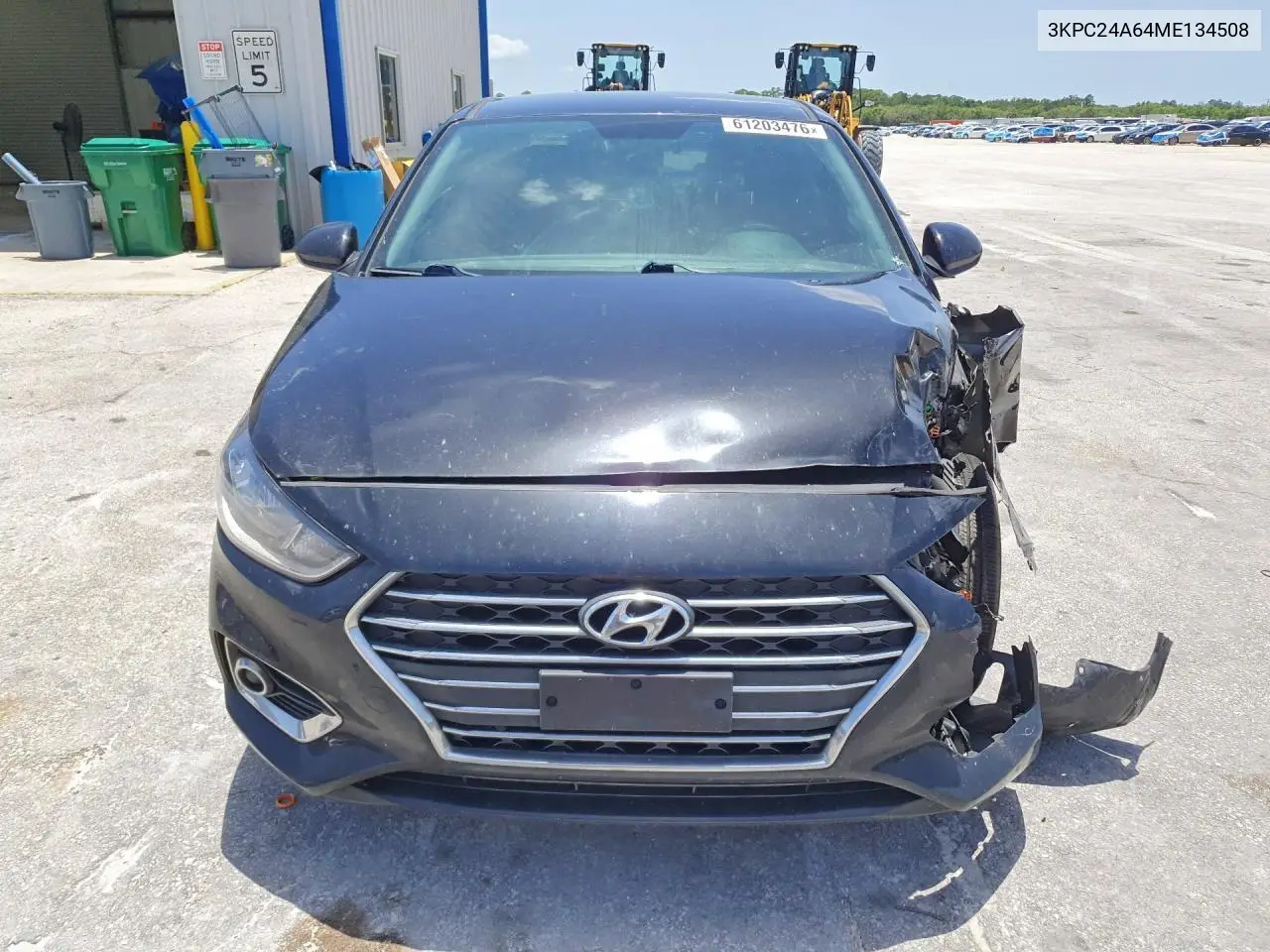 2021 Hyundai Accent Sel VIN: 3KPC24A64ME134508 Lot: 61203476