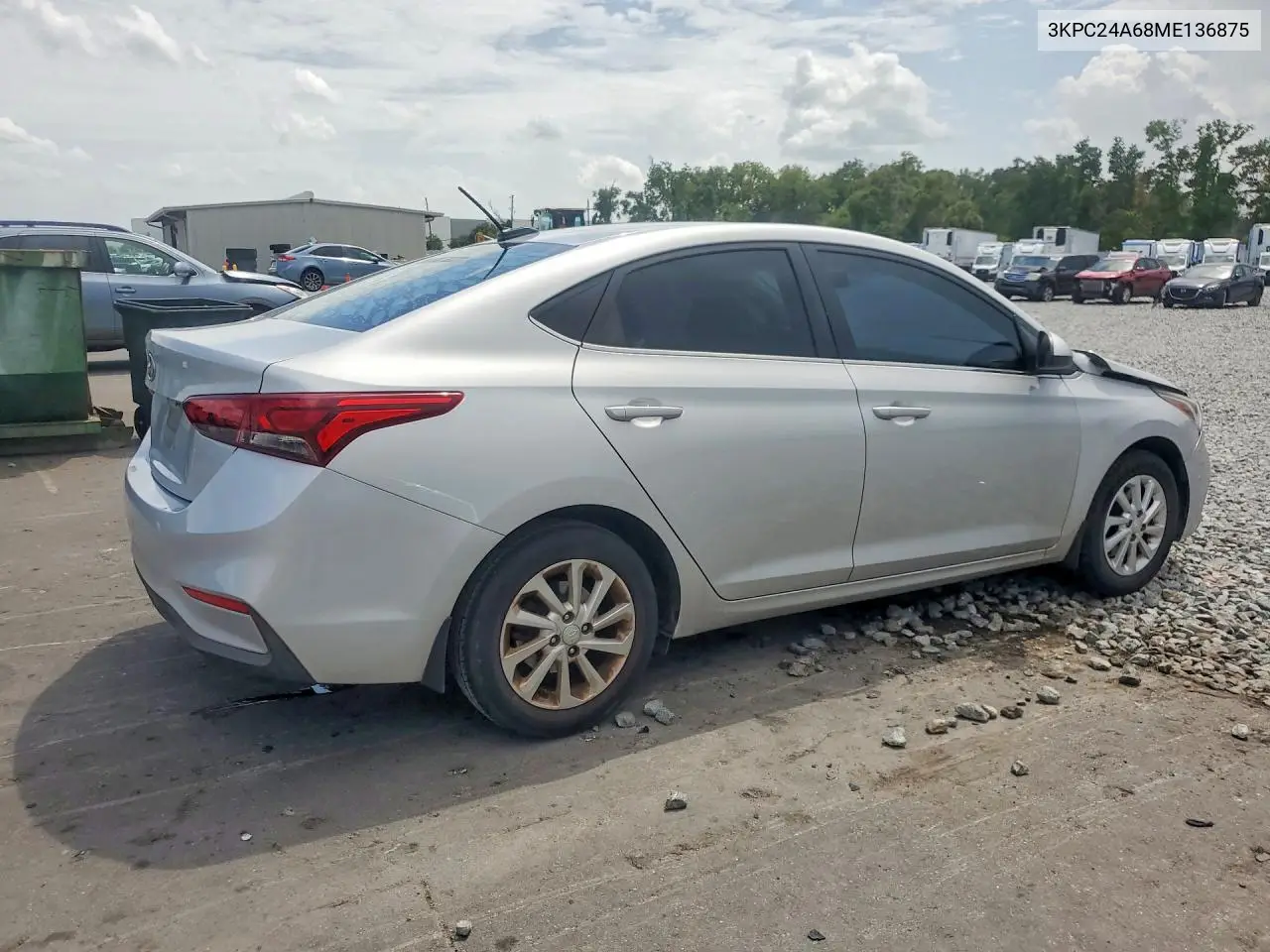 2021 Hyundai Accent Sel VIN: 3KPC24A68ME136875 Lot: 61296916