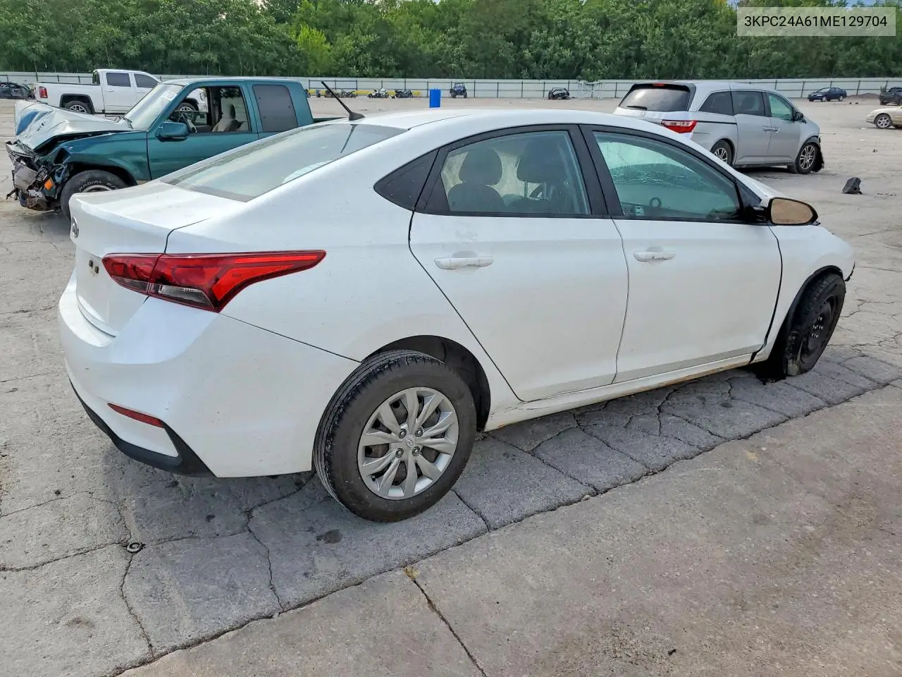 2021 Hyundai Accent Se VIN: 3KPC24A61ME129704 Lot: 61312376