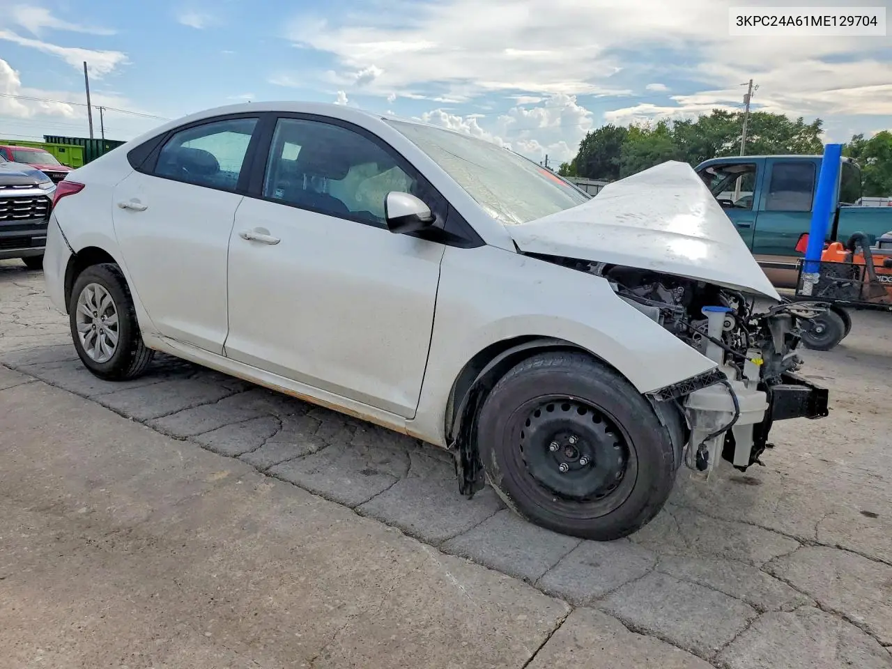 2021 Hyundai Accent Se VIN: 3KPC24A61ME129704 Lot: 61312376
