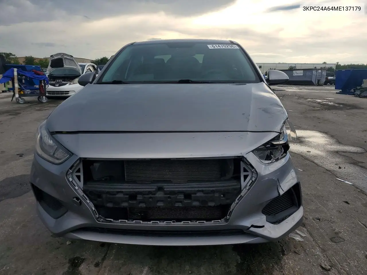 2021 Hyundai Accent Se VIN: 3KPC24A64ME137179 Lot: 61470296