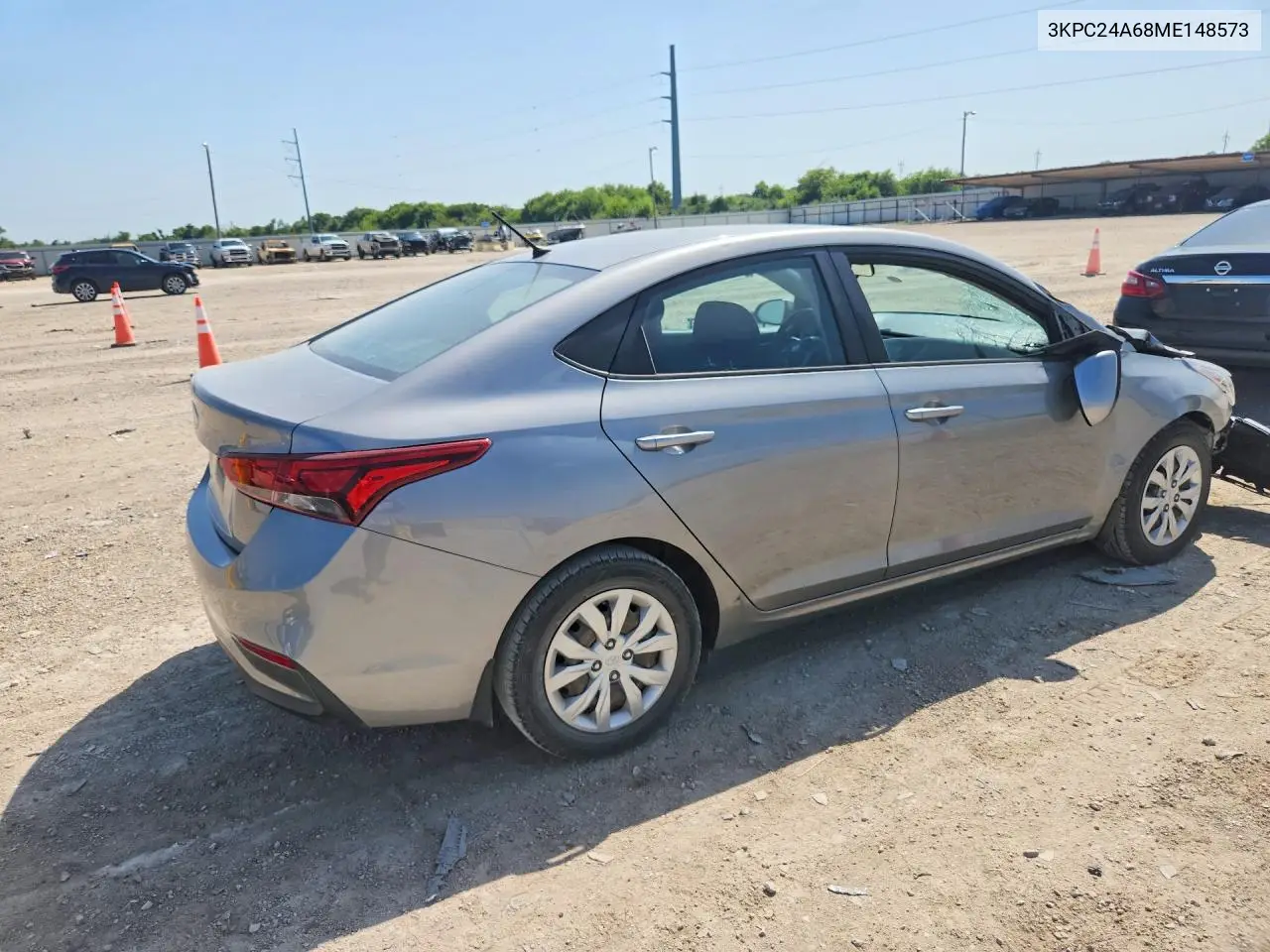 2021 Hyundai Accent Se VIN: 3KPC24A68ME148573 Lot: 61772626