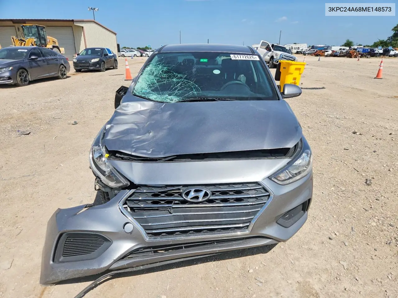 2021 Hyundai Accent Se VIN: 3KPC24A68ME148573 Lot: 61772626