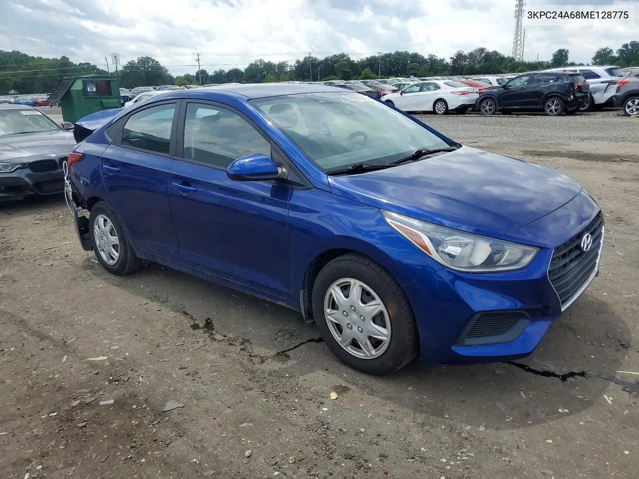 2021 Hyundai Accent Se VIN: 3KPC24A68ME128775 Lot: 61967066